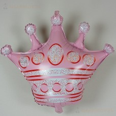 Шар (30''/76 см) Фигура, Корона, Розовый